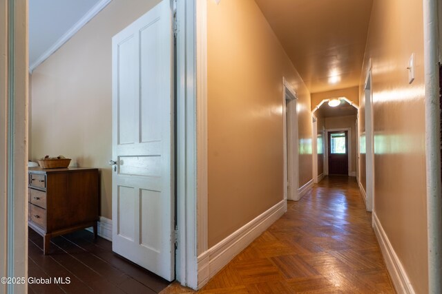 14 Pleasant St, Ballston Spa, NY 12020 - hallway featuring arched walkways and baseboards