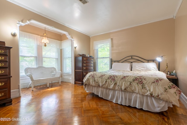 14 Pleasant St, Ballston Spa, NY 12020 - bedroom featuring ornamental molding