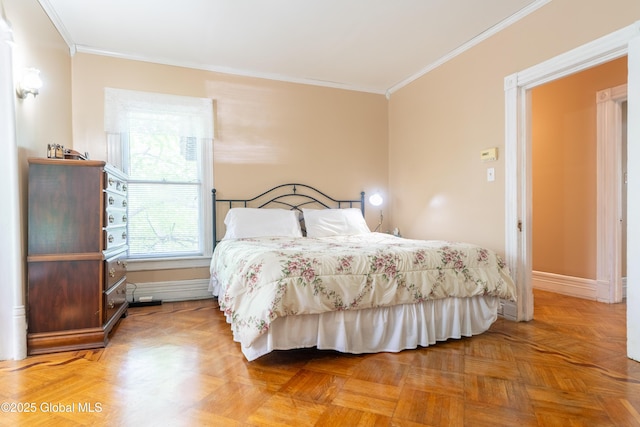 14 Pleasant St, Ballston Spa, NY 12020 - bedroom featuring crown molding and baseboards