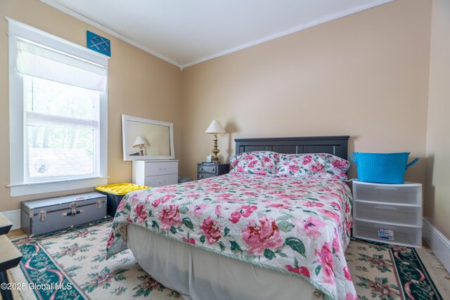 14 Pleasant St, Ballston Spa, NY 12020 - bedroom featuring ornamental molding and baseboards