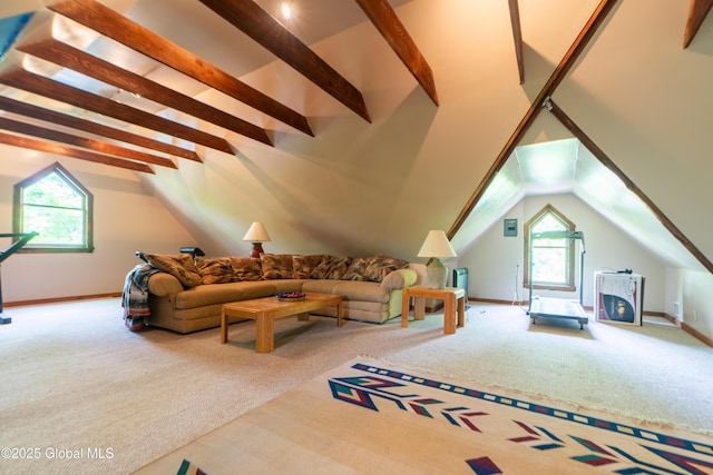 14 Pleasant St, Ballston Spa, NY 12020 - living room featuring carpet floors and baseboards