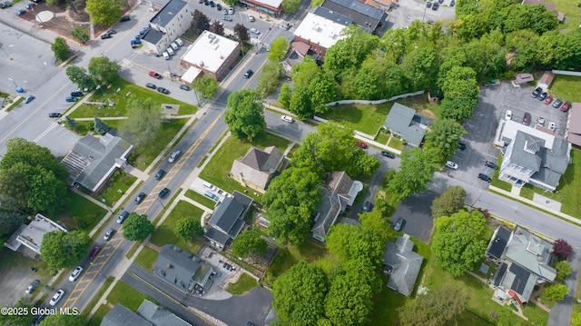 14 Pleasant St, Ballston Spa, NY 12020 - aerial view of property and surrounding area with nearby suburban area