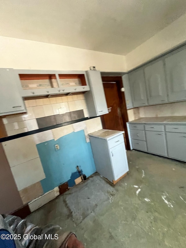kitchen with light countertops