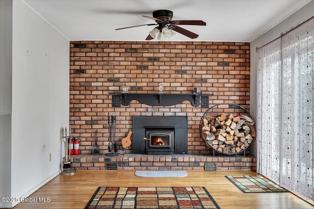 23 Leggett Rd, Ghent, NY 12075 - unfurnished living room with crown molding, wood finished floors, and a ceiling fan