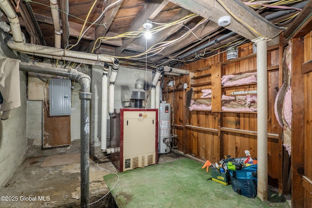 22 Fairlawn Ave, Albany, NY 12203 - unfinished below grade area with electric panel and water heater