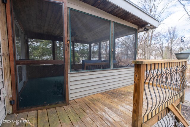7 Bemis Heights Rd, Saratoga Springs, NY 12866 - deck featuring a sunroom