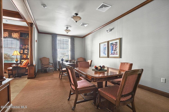8 Wall St Apt 200, Clifton Park, NY 12065 - dining room featuring crown molding and carpet floors