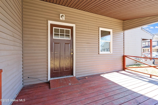 view of exterior entry