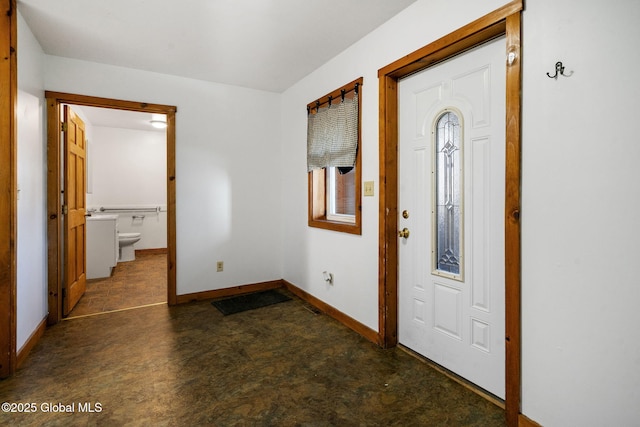 entrance foyer featuring baseboards