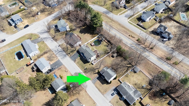 bird's eye view featuring a residential view