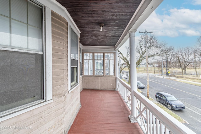 view of wooden deck