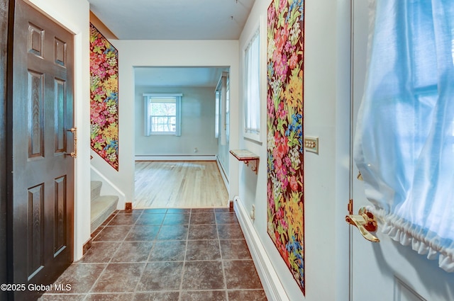15 Garrison Ln, Clifton Park, NY 12019 - foyer featuring a baseboard radiator and stairs