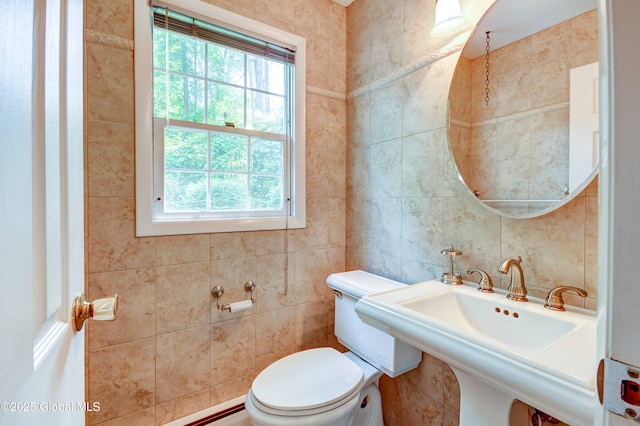 15 Garrison Ln, Clifton Park, NY 12019 - half bathroom with healthy amount of natural light and tile walls