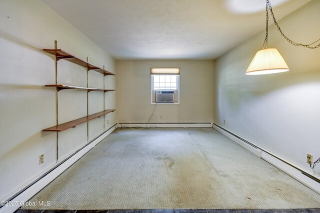 15 Garrison Ln, Clifton Park, NY 12019 - carpeted spare room with a baseboard radiator, cooling unit, and baseboard heating
