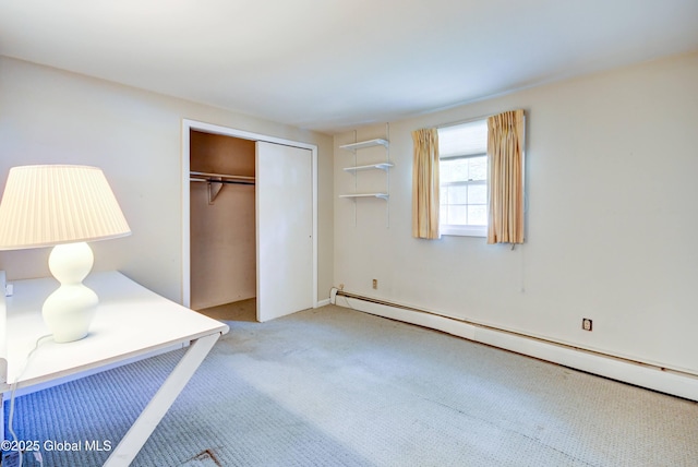 15 Garrison Ln, Clifton Park, NY 12019 - unfurnished bedroom featuring a baseboard radiator, carpet floors, and a closet