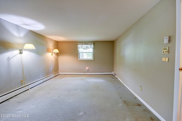 15 Garrison Ln, Clifton Park, NY 12019 - carpeted spare room featuring baseboard heating