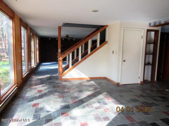 545 Stage Rd, Cambridge, NY 12028 - interior space with stairs and baseboards
