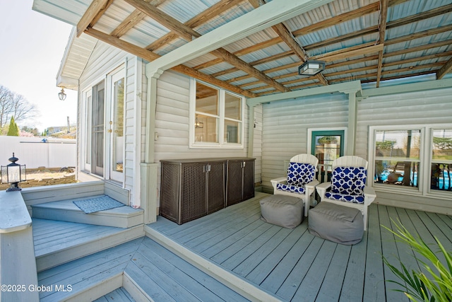 view of wooden terrace
