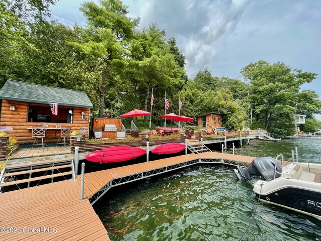 9667 Lake Shore Dr, Hague, NY 12836 - dock area featuring a water view