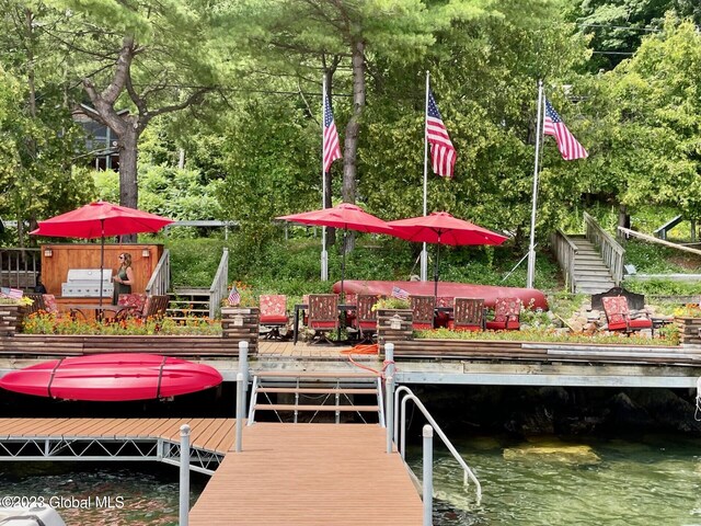 9667 Lake Shore Dr, Hague, NY 12836 - dock area with a water view