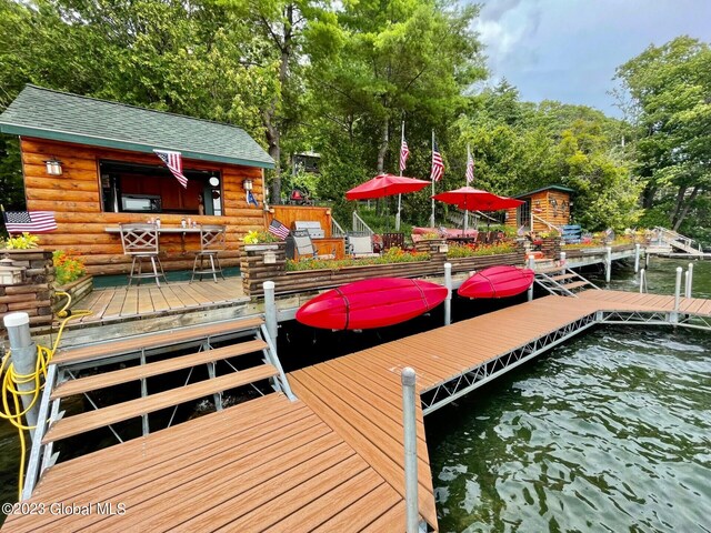 9667 Lake Shore Dr, Hague, NY 12836 - dock featuring a water view