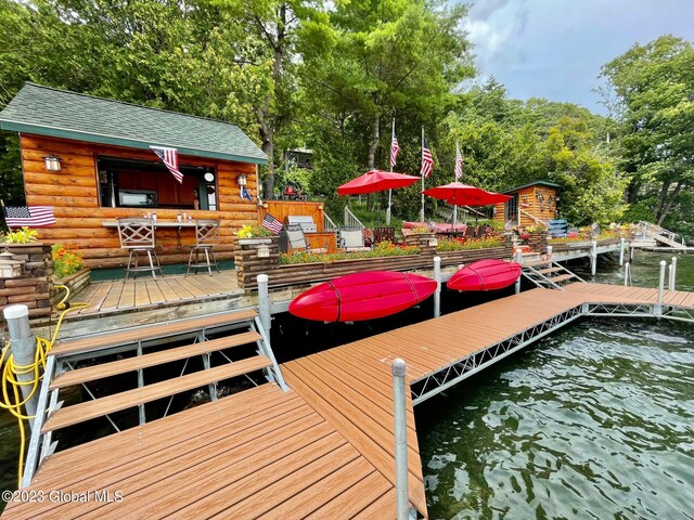 9667 Lake Shore Dr, Hague, NY 12836 - dock with a water view