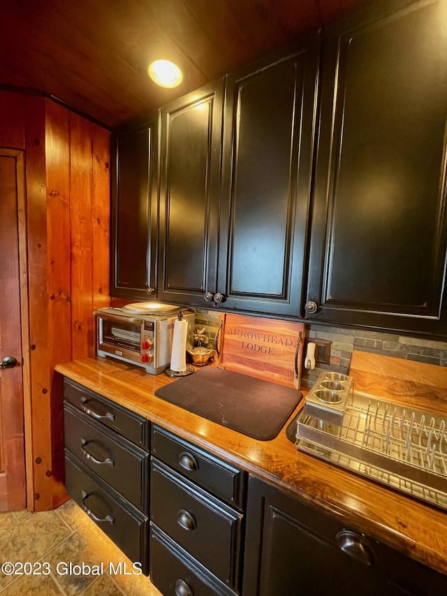 9667 Lake Shore Dr, Hague, NY 12836 - kitchen with wooden counters