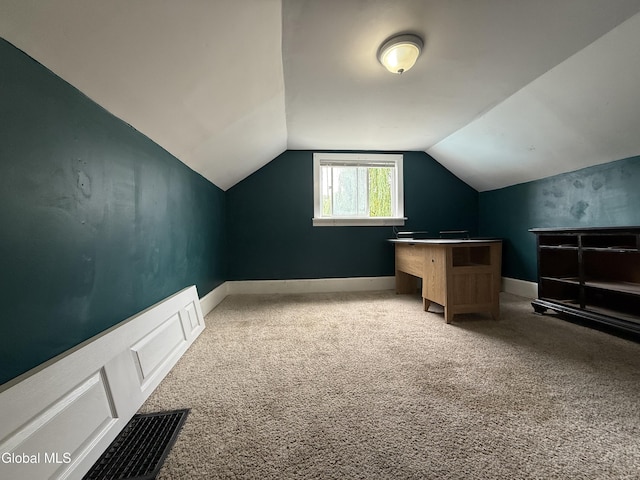 294 Main St, Hudson Falls, NY 12839 - additional living space with light colored carpet and vaulted ceiling