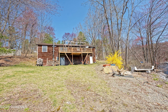 200 Summit Lake Rd, Argyle, NY 12809 - rear view of property with a yard and a deck