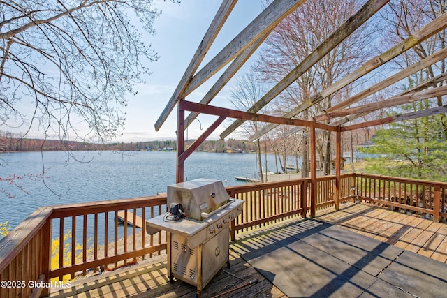 200 Summit Lake Rd, Argyle, NY 12809 - deck featuring grilling area and a water view