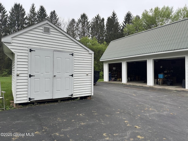 view of shed