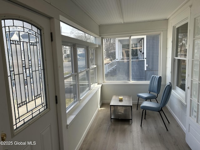 view of sunroom / solarium