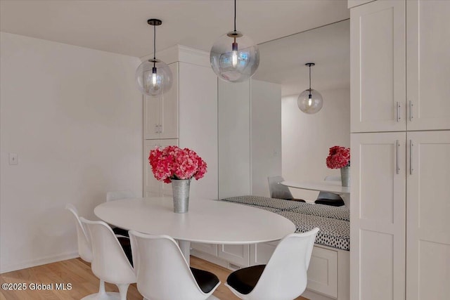 101 Kaydeross Park Rd, Saratoga Springs, Outside, NY 12866 - dining area with breakfast area, light wood-type flooring, and baseboards