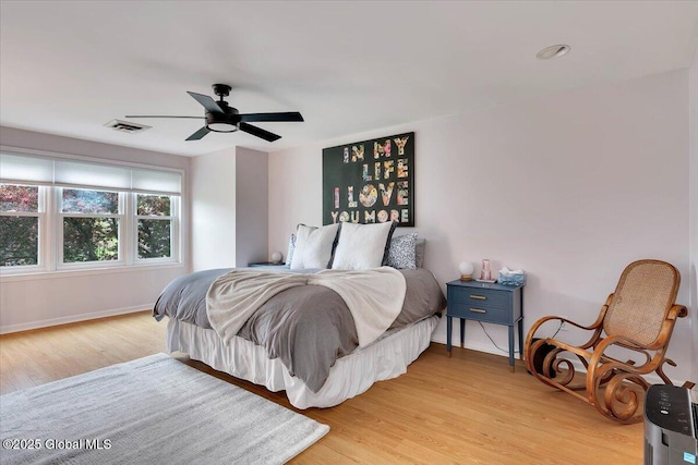 101 Kaydeross Park Rd, Saratoga Springs, Outside, NY 12866 - bedroom with light wood-style floors, baseboards, and a ceiling fan