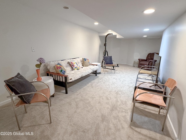 101 Kaydeross Park Rd, Saratoga Springs, Outside, NY 12866 - carpeted living room featuring baseboards and recessed lighting