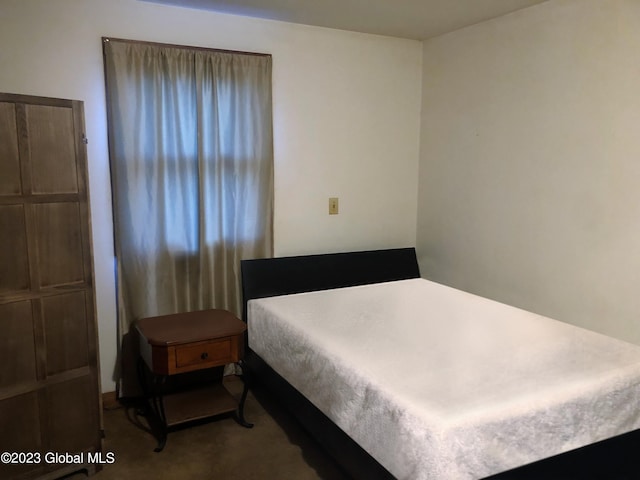 bedroom featuring carpet