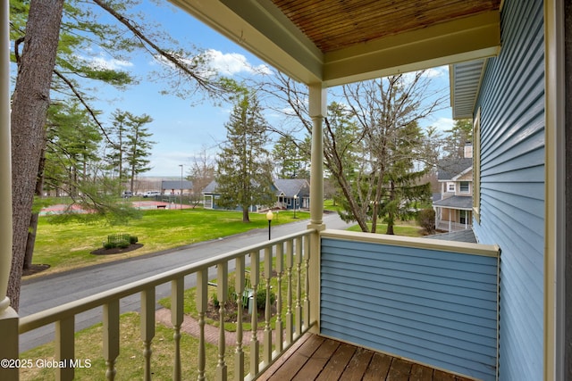 balcony with a residential view