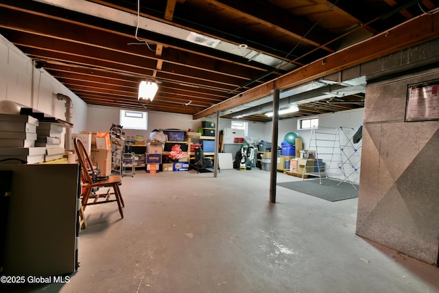 view of basement