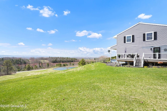 1003 Esperance Rd, Charleston, NY 12066 - view of yard featuring a wooden deck