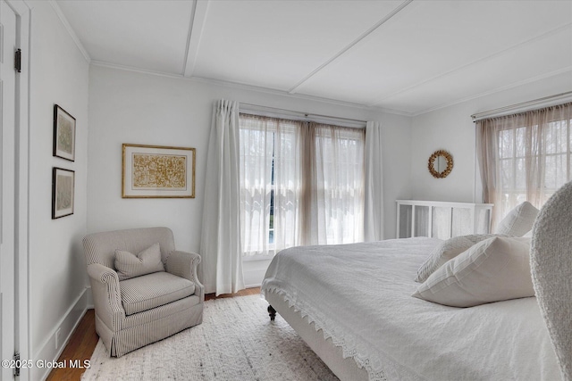 39 5th Ave, Saratoga Springs, NY 12866 - bedroom featuring multiple windows, wood finished floors, and crown molding