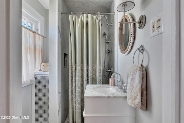 39 5th Ave, Saratoga Springs, NY 12866 - bathroom featuring vanity and a shower with shower curtain