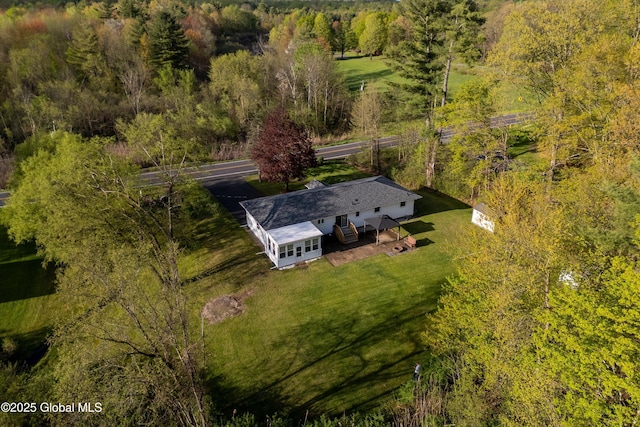 92 Vosburgh Rd, Halfmoon, NY 12118 - view from above of property featuring a forest