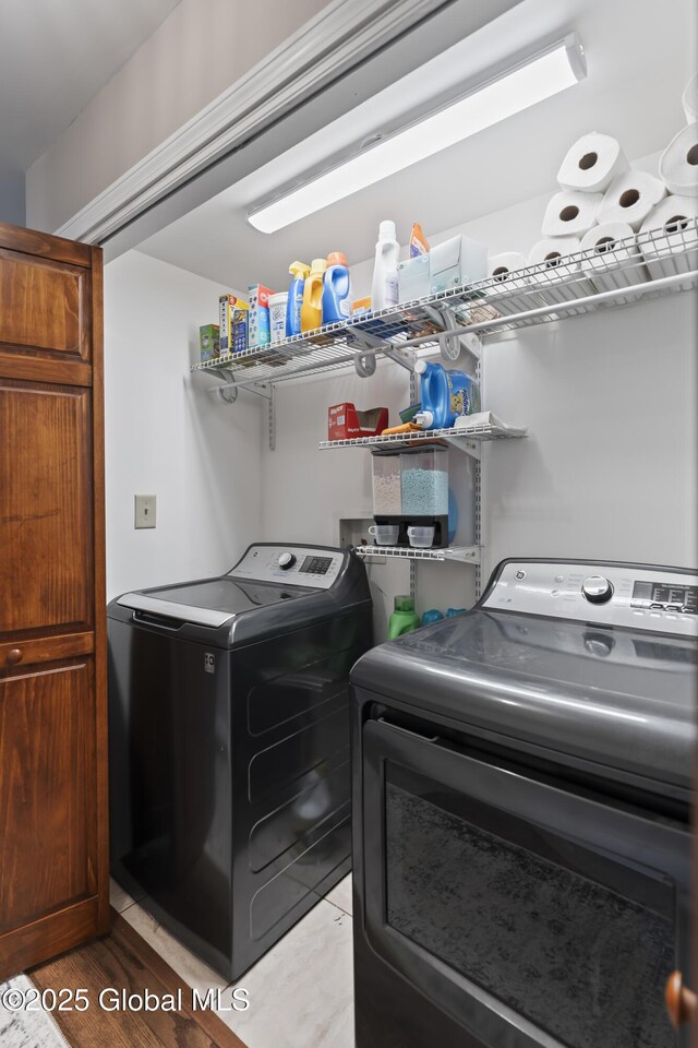 419 Brownell Rd, Malta, NY 12020 - washroom with washer and clothes dryer and laundry area