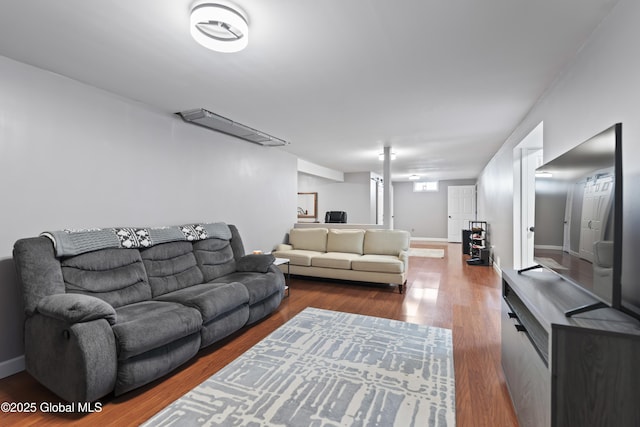 419 Brownell Rd, Malta, NY 12020 - living area featuring baseboards and wood finished floors