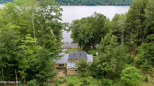 1141 N Shore Rd, Day, NY 12835 - view from above of property with a nearby body of water
