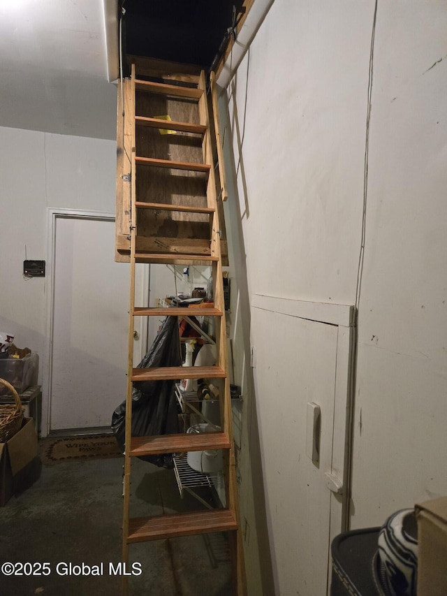 105 Overlook Dr, Cobleskill, NY 12043 - stairway featuring concrete flooring