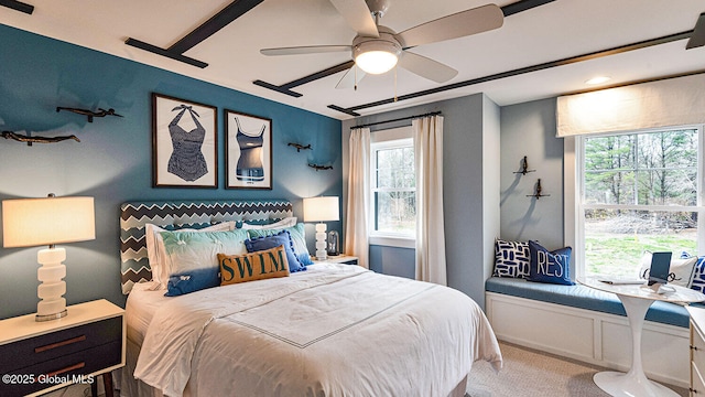 16 Bergen Pl, Niskayuna, NY 12309 - carpeted bedroom with a ceiling fan