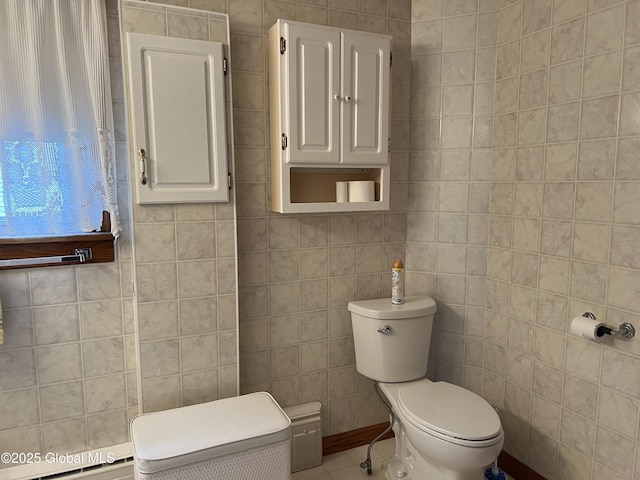 22 Williams St, Whitehall Village, NY 12887 - bathroom with tile walls and toilet