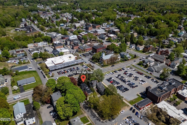 49 W High St, Ballston Spa, NY 12020 - aerial view of property's location featuring a forest