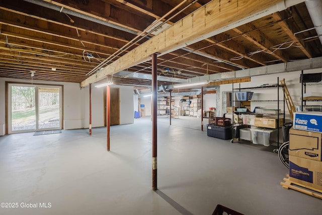 view of basement